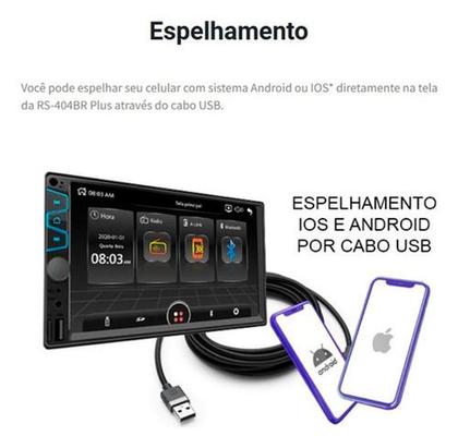 Imagem de Kit multimidia mp5 roadstar 7 pol câmera de ré montana vectra corsa 2002 a 2012