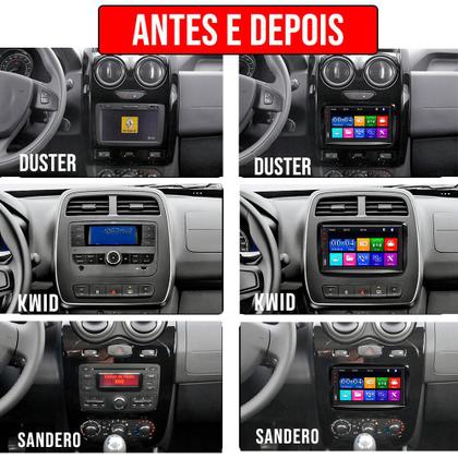 Imagem de Kit Multimídia Mp5 Sandero logan Duster Kwid Captur 7 Polegadas Espelhamento Android e IOS