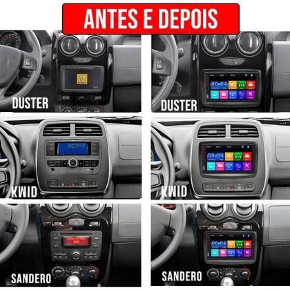 Imagem de Kit Multimídia Mp5 Sandero logan Duster Kwid Captur 7 Polegadas Espelhamento Android e IOS
