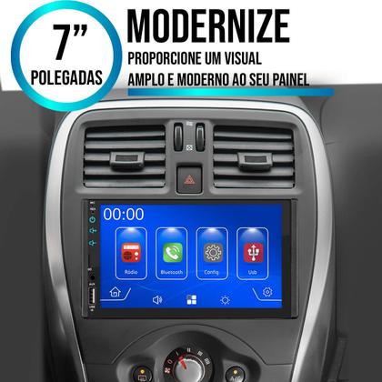 Imagem de Kit Multimídia Mp5 Versa March 2014 A 2020 7 Pol Touch-screen Carplay + Câmera de ré