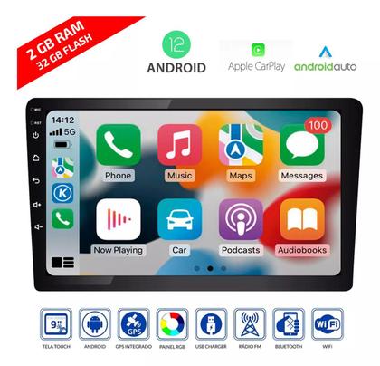 Imagem de Kit Multimídia Onix Prisma 2013 / 2016 LT LTZ 9 Pol Android Carplay Gps 2/32GB - Roadstar 915BR