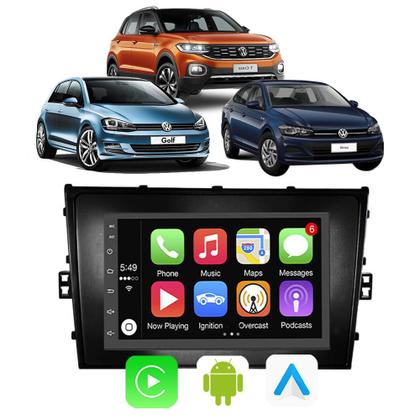 Imagem de Kit Multimidia Polo Virtus Tcross Nimus Taos 7" CarPlay Android Auto Google Voz Siri Spotify Tv Online 