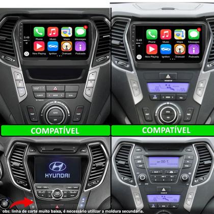 Imagem de Kit Multimídia Santa Fé 2014-2019 9 Polegadas CarPlay Android