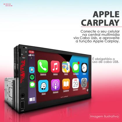 Imagem de Kit Multimidia Universal 2 Din Mp5 Android Carplay Voyage G7