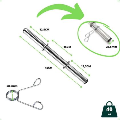 Imagem de Kit Musculação com Suporte + 50 Kg de Anilhas Emborrachadas com Barras