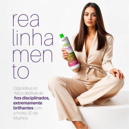 Imagem de Kit Myphios Proliss Shampoo+Redutor Capilar 1L +Escova