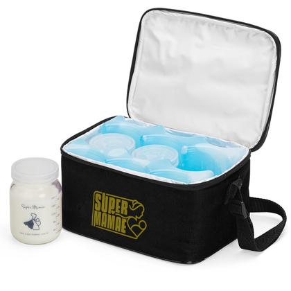 Imagem de Kit N2 - Bolsa Térmica com 2 Gelos Artificiais e 3 potes de vidro com graduação 200ml