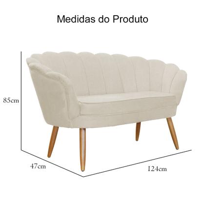 Imagem de Kit Namoradeira + 02 Poltrona Pétala - Suede Bege
