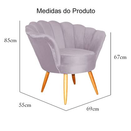 Imagem de Kit Namoradeira + 1 Poltrona Decorativa Pétala Veludo Rosê Pés Madeira Mz Decor