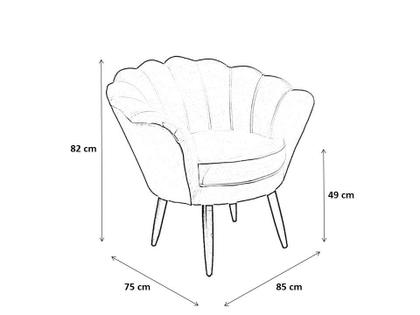 Imagem de Kit Namoradeira + 2 Poltronas Decorativa Pétala Couro Branco Pés Madeira Mz Decor