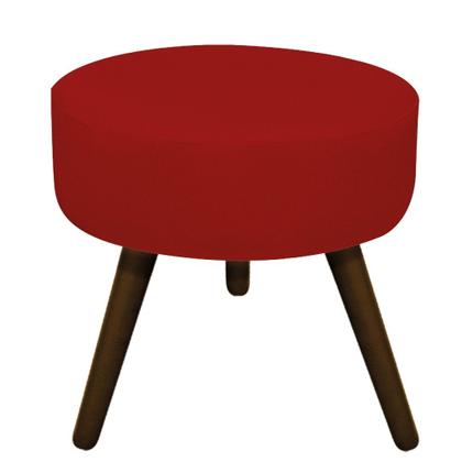 Imagem de Kit Namoradeira Arenzza e Puff Sofia Palito Tabaco Sala Decorativa Quarto Suede Vermelho - KDAcanto Móveis