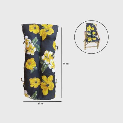 Imagem de Kit Namoradeira Com Mesinha De Bambu E Almofadas P/ Varanda