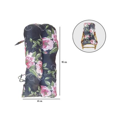 Imagem de Kit Namoradeira Com Mesinha De Bambu E Almofadas P/ Varanda