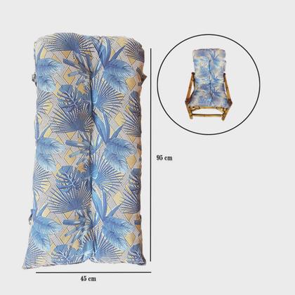 Imagem de Kit Namoradeira Com Mesinha De Bambu E Almofadas P/ Varanda