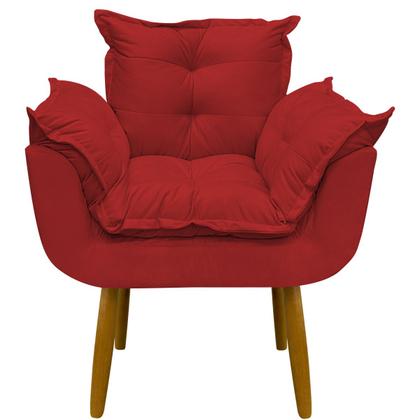 Imagem de Kit Namoradeira Decorativa Para Sala + 2 Poltronas Reforçadas Para Amamentação Alice Suede Cores Pé Castanho