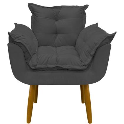 Imagem de Kit Namoradeira Decorativa Para Sala + 2 Poltronas Reforçadas Para Amamentação Alice Suede Cores Pé Castanho
