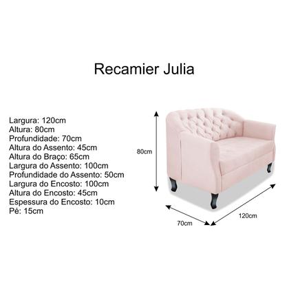 Imagem de Kit Namoradeira e 02 Poltrona Julia A02 Suede - Doce Sonho Móveis