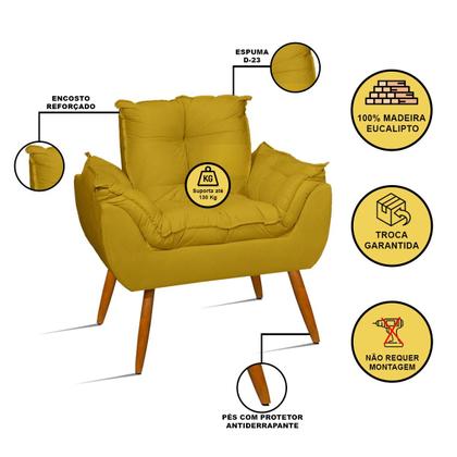 Imagem de KIT Namoradeira Opala + 2 Poltronas para Sala Balaqui Decor