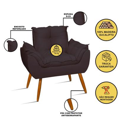 Imagem de KIT Namoradeira Opala + 2 Poltronas para Sala Balaqui Decor