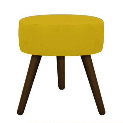 Imagem de Kit Namoradeira, Poltrona Arenzza e Puff Sofia Palito Tabaco Sala de Espera Suede Amarelo - DAMAFFÊ MÓVEIS
