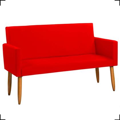 Imagem de Kit Namoradeira + Poltrona Para Sala Decorativa Nina Suede Cores Pé Castanho 