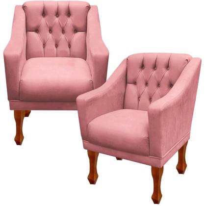 Imagem de Kit Namoradeira Sofá 2 Lugares Grécia + 2 Poltronas  Conjunto Estofado no Suede, Confortável e Moderno - Dritex