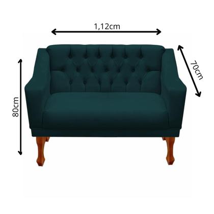 Imagem de Kit Namoradeira Sofá 2 Lugares Grécia + 2 Poltronas  Conjunto Estofado no Suede, Confortável e Moderno - Dritex