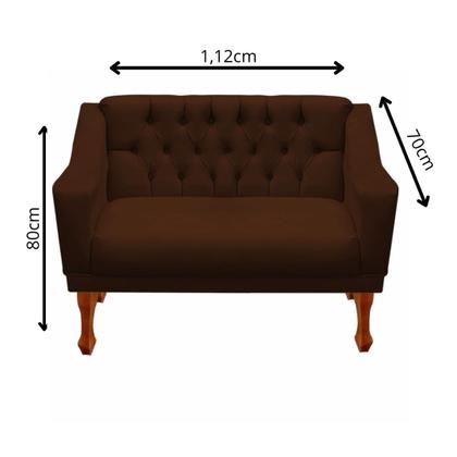 Imagem de Kit Namoradeira Sofá 2 Lugares Grécia + 2 Poltronas  Conjunto Estofado no Suede, Confortável e Moderno - Dritex