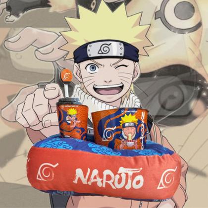 Imagem de Kit Naruto Almofada Balde Pipoca Copo Canudo Enfeite Personalizado Fibra Veludo - Zonacriativa