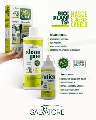 Imagem de Kit nasce e cresce acelera cabelo estimula o crescimento contra queda e calvice sh 300ml e tonico140ml