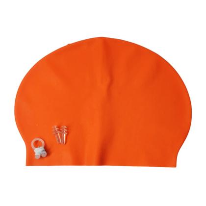 Imagem de Kit Natação Completo 3 Peças Com Touca Revestida Em Silicone Óculos Ajustável E Com Ótima Vedação 