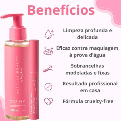 Imagem de Kit Natalia Beauty by Ruby Rose: Cleansing Oil e Cera Brow On Top