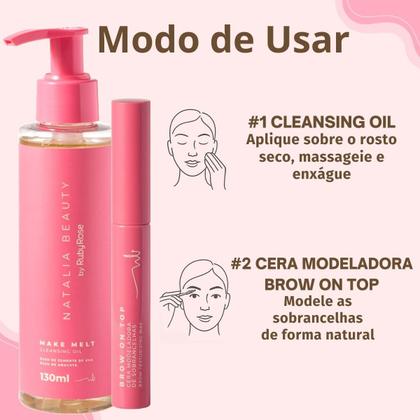 Imagem de Kit Natalia Beauty by Ruby Rose: Cleansing Oil e Cera Brow On Top