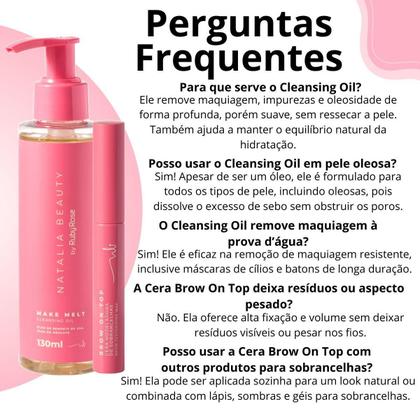Imagem de Kit Natalia Beauty by Ruby Rose: Cleansing Oil e Cera Brow On Top