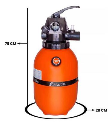 Imagem de Kit Nautilus Filtro F350+bomba 1/3cv + Kit Limpeza Piscinas