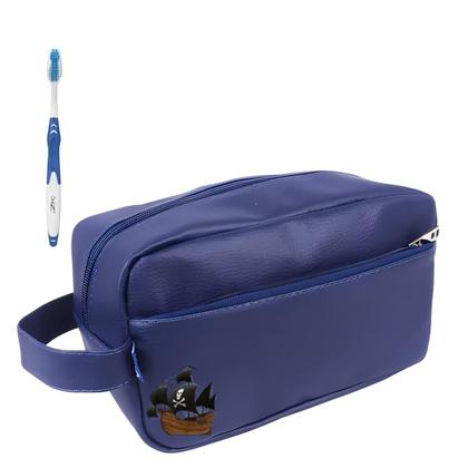 Imagem de Kit Nécessaire Executiva Masculina Premium Azul Com Estampas