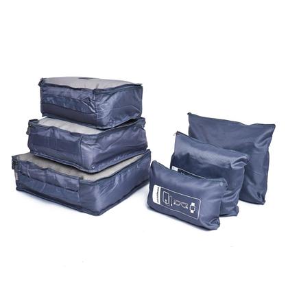 Imagem de Kit Necessaire Organizador De Malas 6 Peças Poliester Qualis