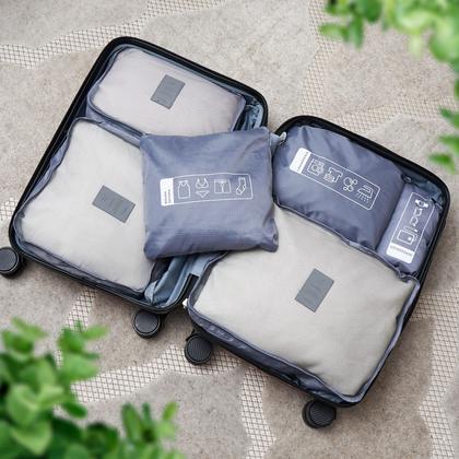 Imagem de Kit Necessaire Organizador De Malas 6 Peças Poliester Qualis