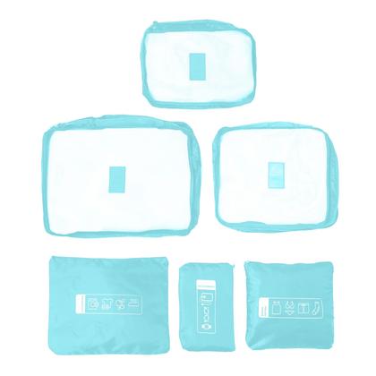 Imagem de Kit Necessaire Organizador De Malas 6 Peças Poliester Qualis