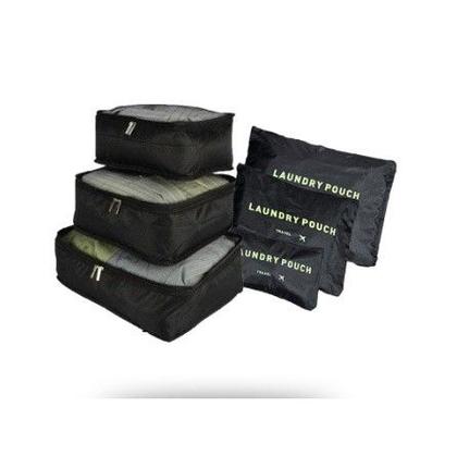 Imagem de Kit Necessaire Organizador De Malas 6 Pecas Viagem Bolsa De Mao Mala