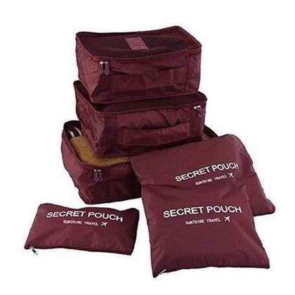 Imagem de Kit Necessaire Organizador De Malas 6 Pecas Viagem Bolsa De Mao Mala