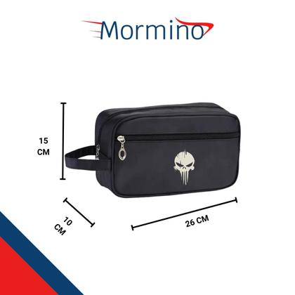 Imagem de Kit Nécessaire Premium Impermeável nylon e Carteira Caveira