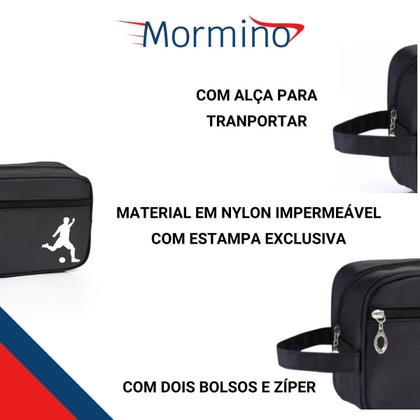 Imagem de Kit Nécessaire Preta Premium Com Carteira Executiva Futebol