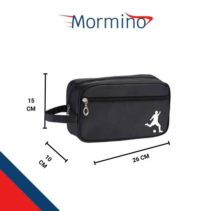 Imagem de Kit Nécessaire Preta Premium Com Carteira Executiva Futebol