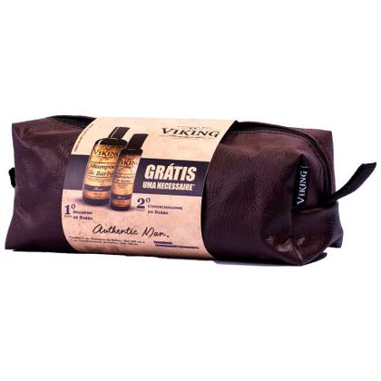 Imagem de Kit Necessaire + Shampoo + Condicionador de Barba Linha Mar Viking