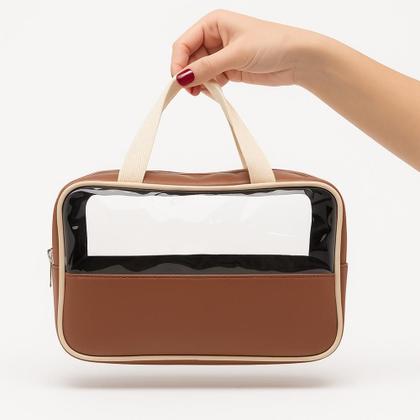 Imagem de Kit Necessaires de Viagem Femininas  Transparente e Impermeável