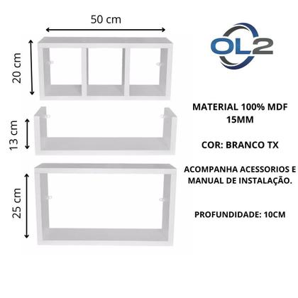 Imagem de Kit Nicho 03 Pcs P/ BWC Branco