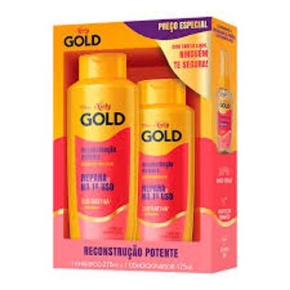 Imagem de kit Niely Gold Reconstrução Sh+Cond+Creme Pentear+Mascara tratamento