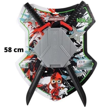 Imagem de Kit Ninja 7 Pcs Espada Suporte e Estrelas - Le Plastic