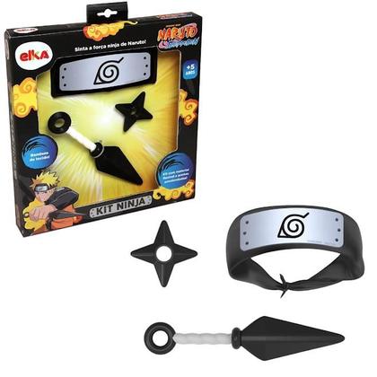 Imagem de Kit Ninja Naruto Shippuden Kunai Shuriken Bandana Elka